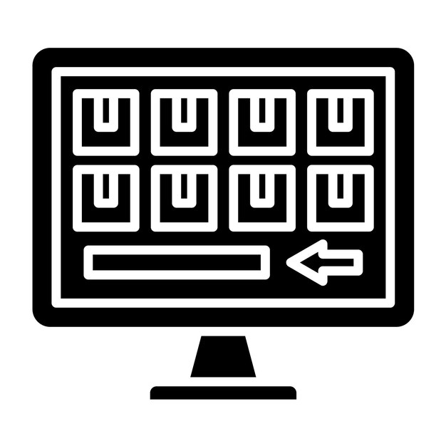 Diseño vectorial Estilo del icono de la cantidad de compra inicial