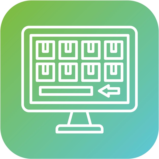 Diseño vectorial Estilo del icono de la cantidad de compra inicial
