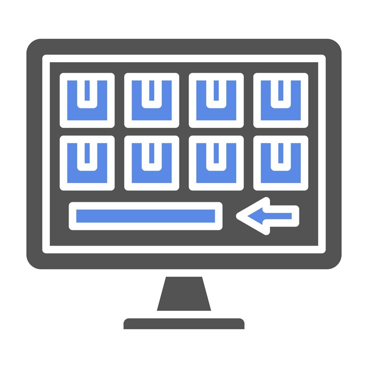 Vector diseño vectorial estilo del icono de la cantidad de compra inicial