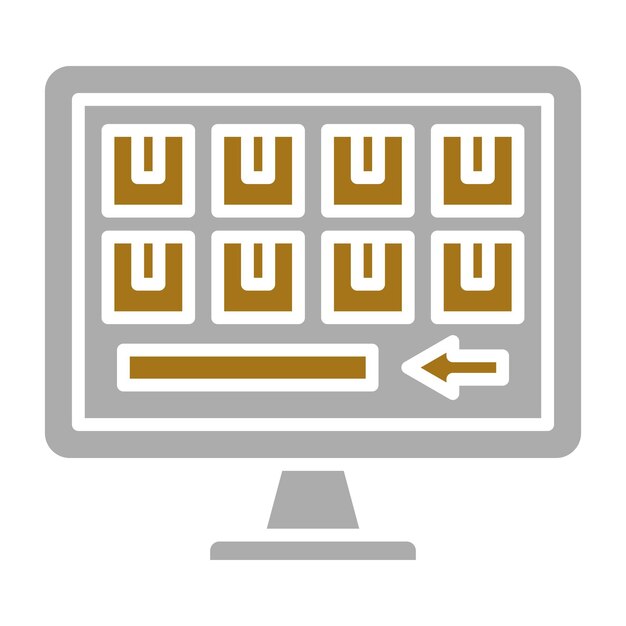 Diseño vectorial Estilo del icono de la cantidad de compra inicial