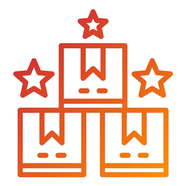 Diseño vectorial Estilo del icono de cantidad de producto