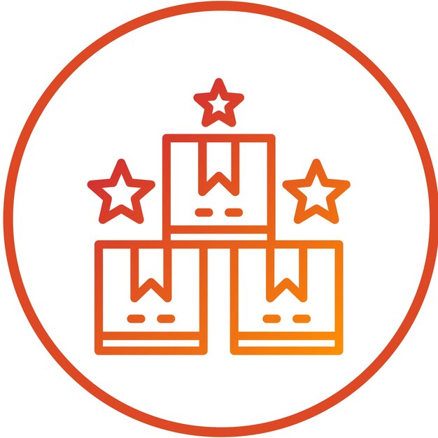 Diseño vectorial Estilo del icono de cantidad de producto