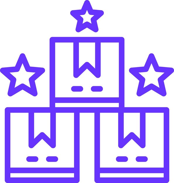 Diseño vectorial Estilo del icono de cantidad de producto