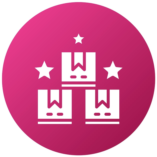 Diseño vectorial Estilo del icono de cantidad de producto