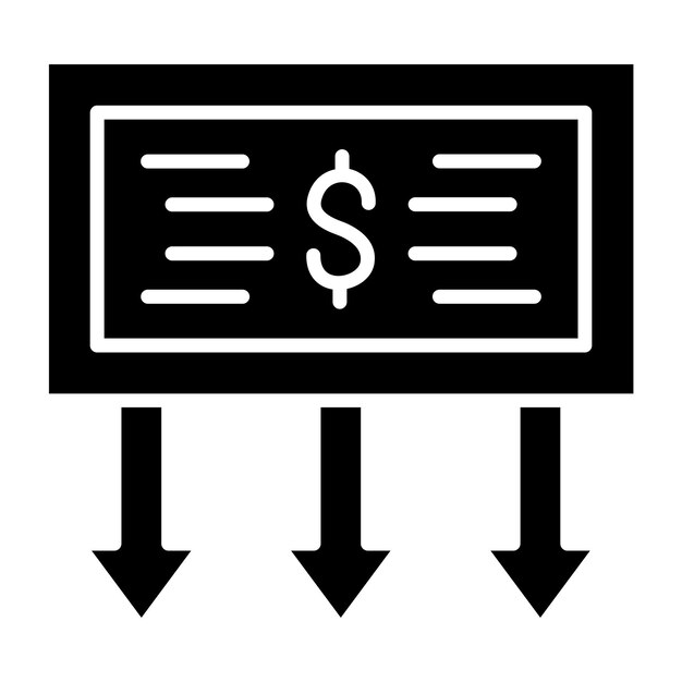 Diseño vectorial Estilo del icono de la cantidad recibida