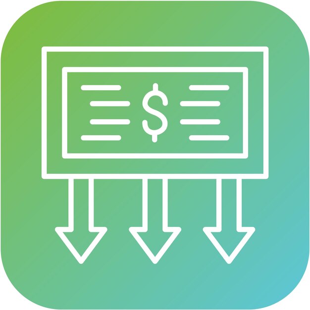 Diseño vectorial Estilo del icono de la cantidad recibida