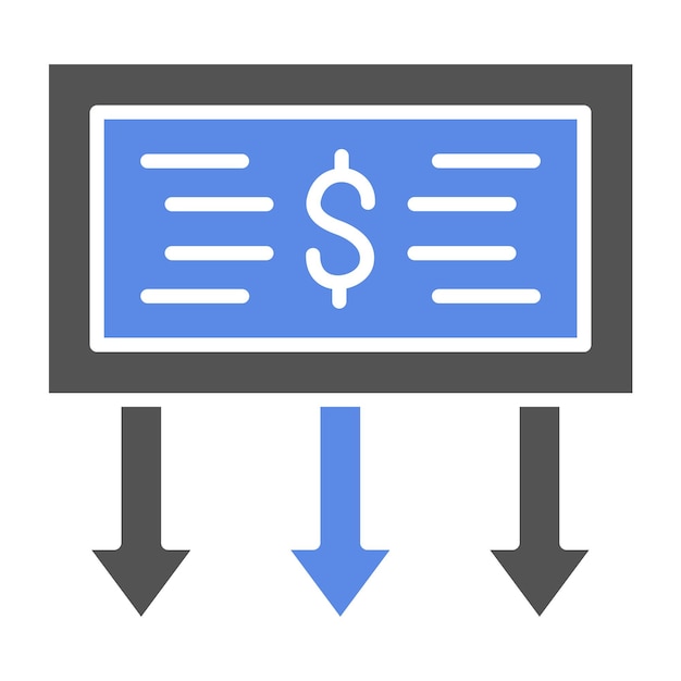 Diseño vectorial Estilo del icono de la cantidad recibida