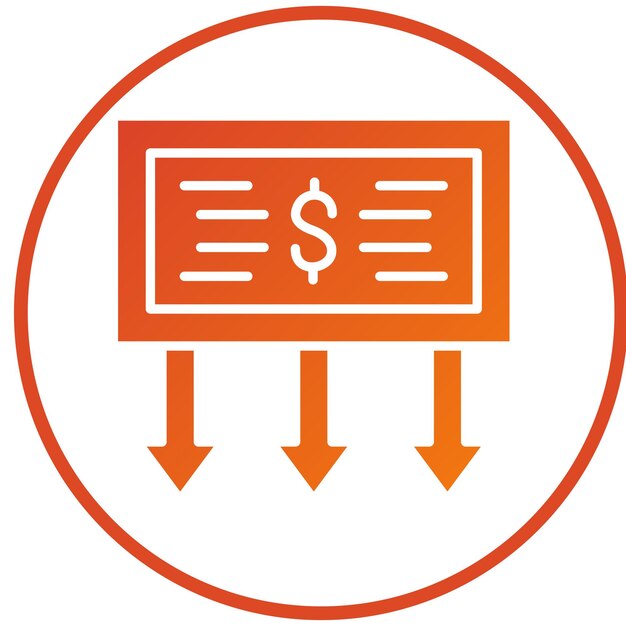 Diseño vectorial Estilo del icono de la cantidad recibida
