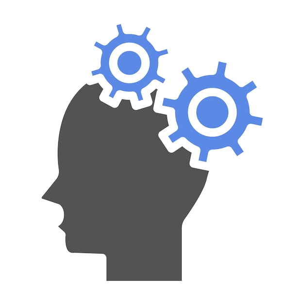 Diseño vectorial Estilo del icono de la capacidad mental