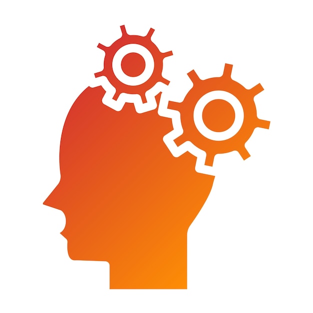 Diseño vectorial Estilo del icono de la capacidad mental