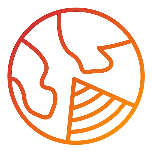 Diseño vectorial Estilo del icono de las capas de la tierra