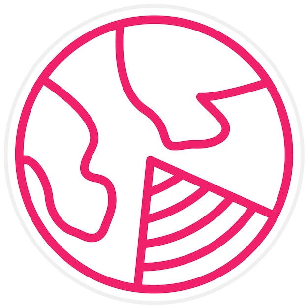 Diseño vectorial Estilo del icono de las capas de la tierra