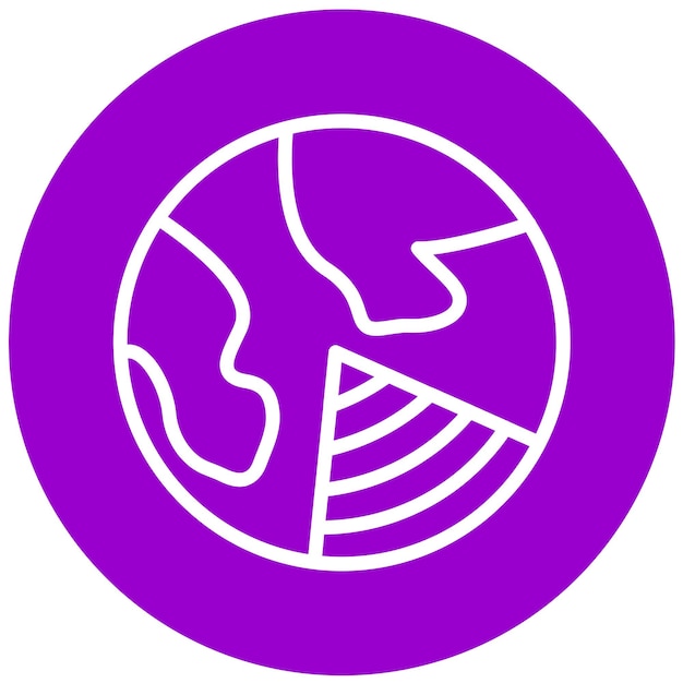 Diseño vectorial Estilo del icono de las capas de la tierra