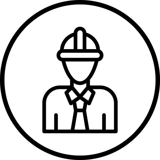 Diseño vectorial Estilo del icono del capataz