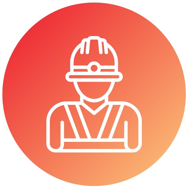 Diseño vectorial Estilo del icono del capataz