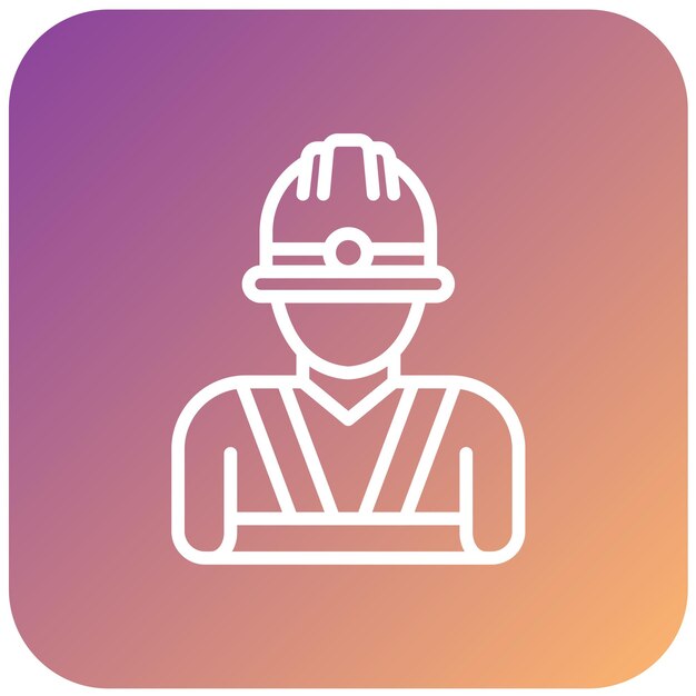 Diseño vectorial Estilo del icono del capataz