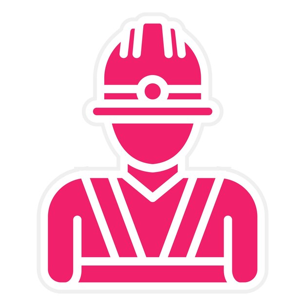 Diseño vectorial Estilo del icono del capataz