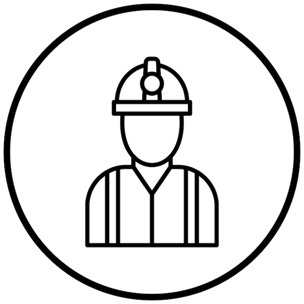 Diseño vectorial Estilo del icono del capataz