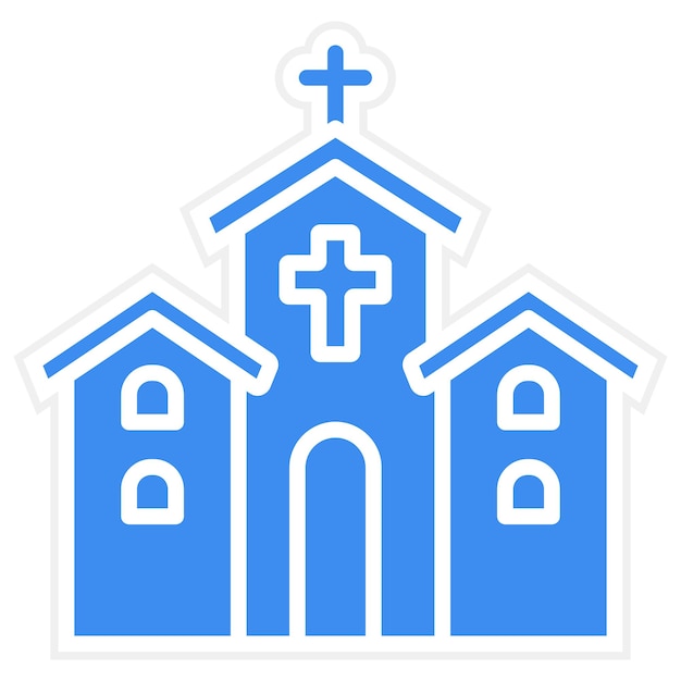 Vector diseño vectorial del estilo del icono de la capilla