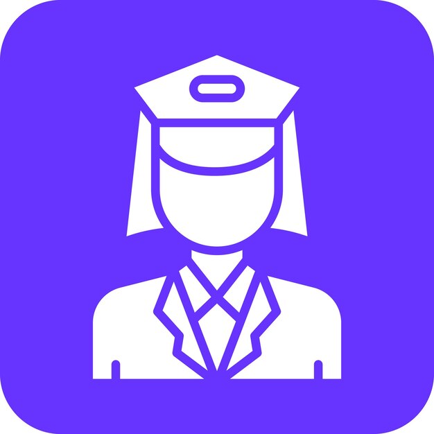 Diseño vectorial Estilo del icono del capitán femenino