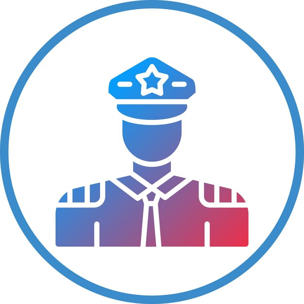 Diseño vectorial estilo de icono del capitán