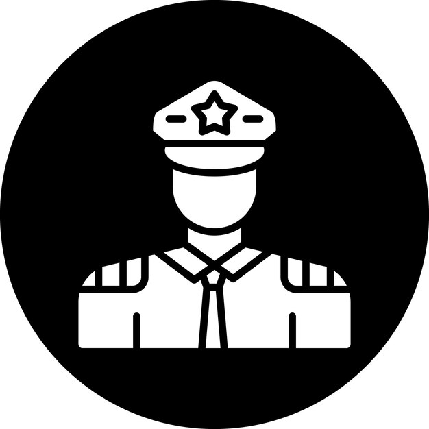 Diseño vectorial estilo de icono del capitán