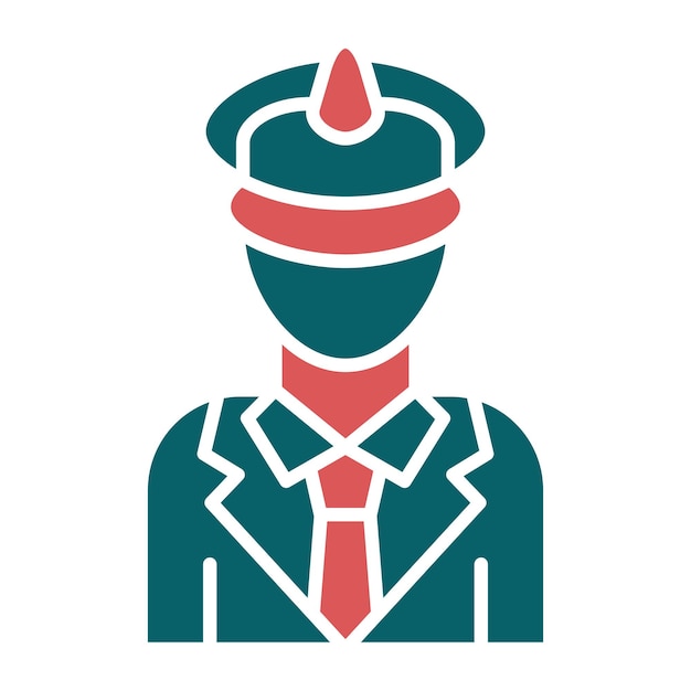 Diseño vectorial estilo de icono del capitán