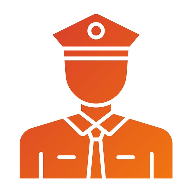 Diseño vectorial estilo de icono del capitán