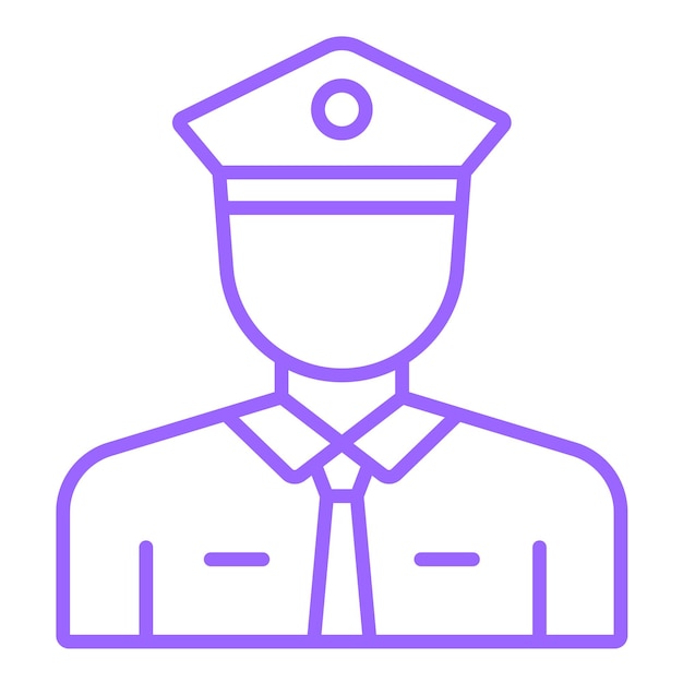 Diseño vectorial estilo de icono del capitán