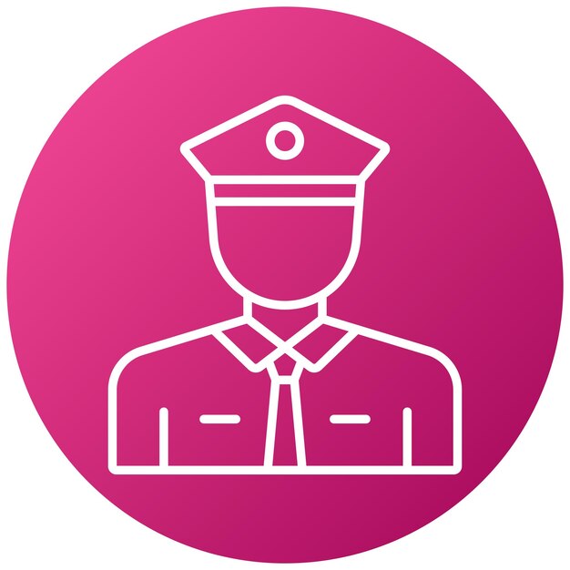 Diseño vectorial estilo de icono del capitán