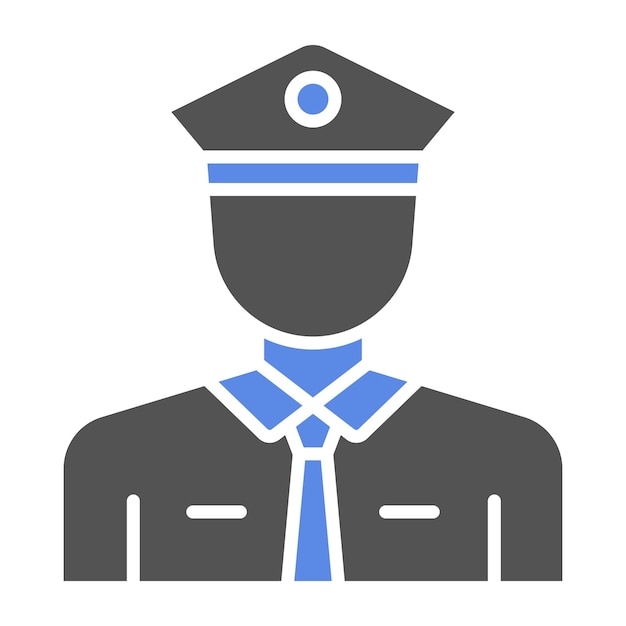 Diseño vectorial estilo de icono del capitán