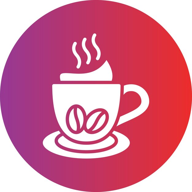 Diseño vectorial Estilo del icono del capuchino