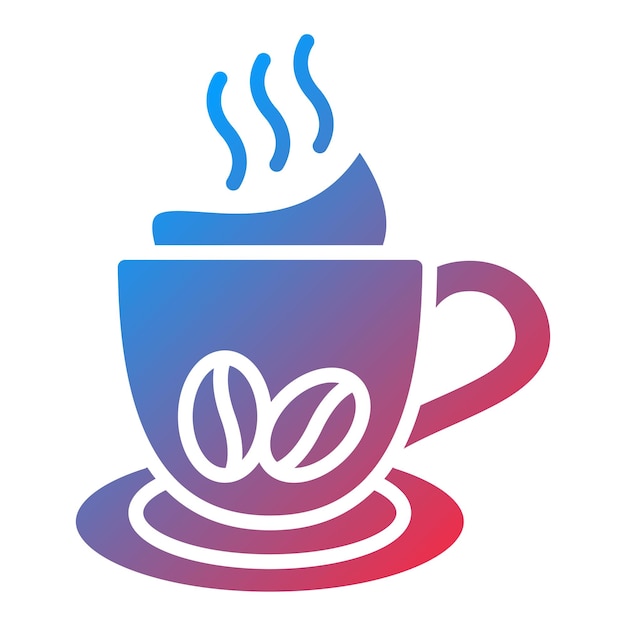 Diseño vectorial Estilo del icono del capuchino