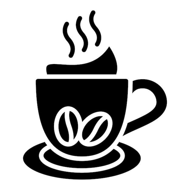 Diseño vectorial Estilo del icono del capuchino