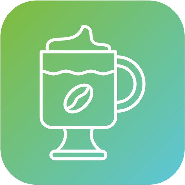 Diseño vectorial Estilo del icono del capuchino