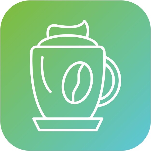 Diseño vectorial Estilo del icono del capuchino