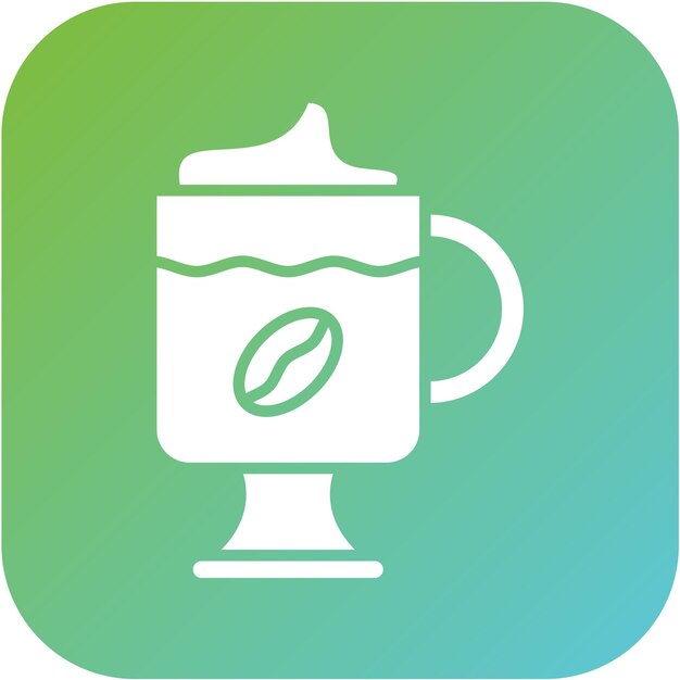 Diseño vectorial Estilo del icono del capuchino