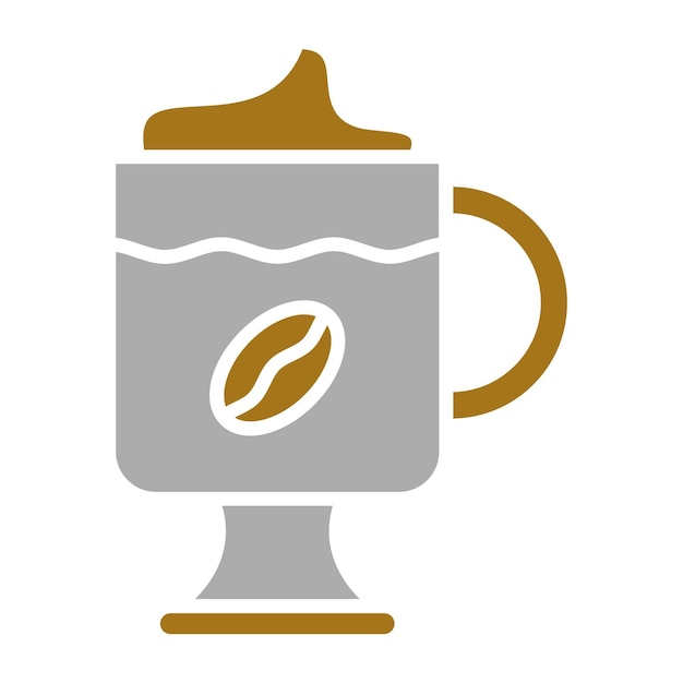 Diseño vectorial Estilo del icono del capuchino