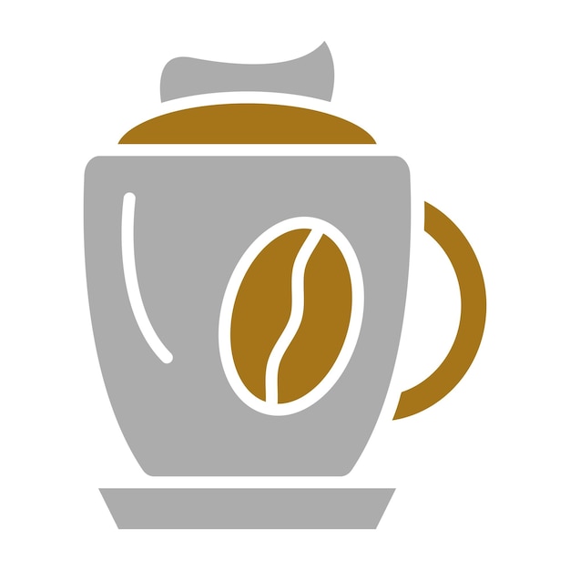 Diseño vectorial Estilo del icono del capuchino