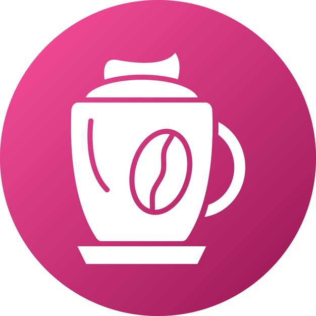 Diseño vectorial Estilo del icono del capuchino