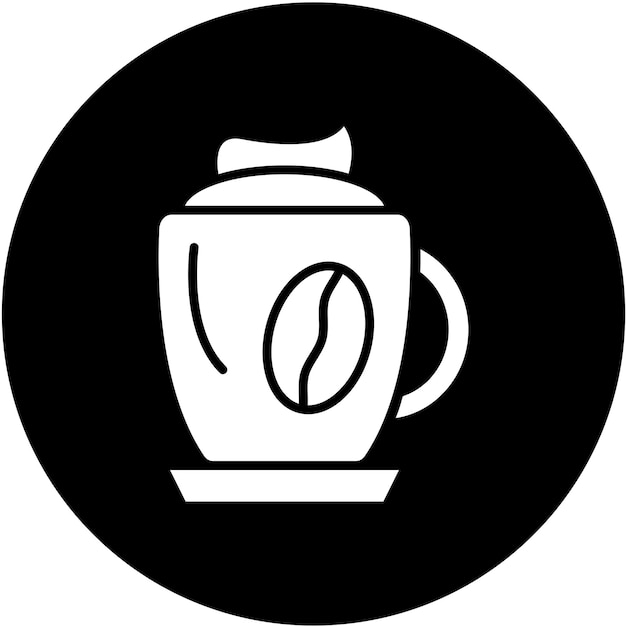 Diseño vectorial Estilo del icono del capuchino