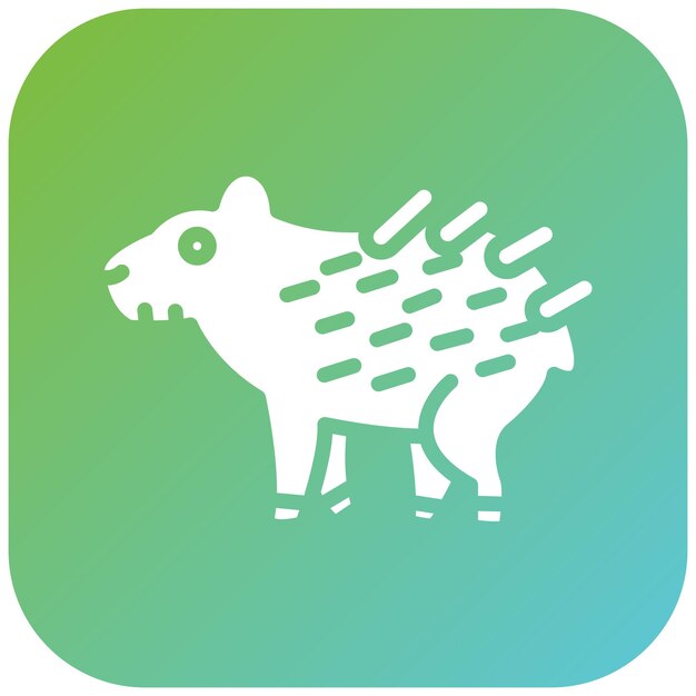 Diseño vectorial Estilo de icono de Capybara