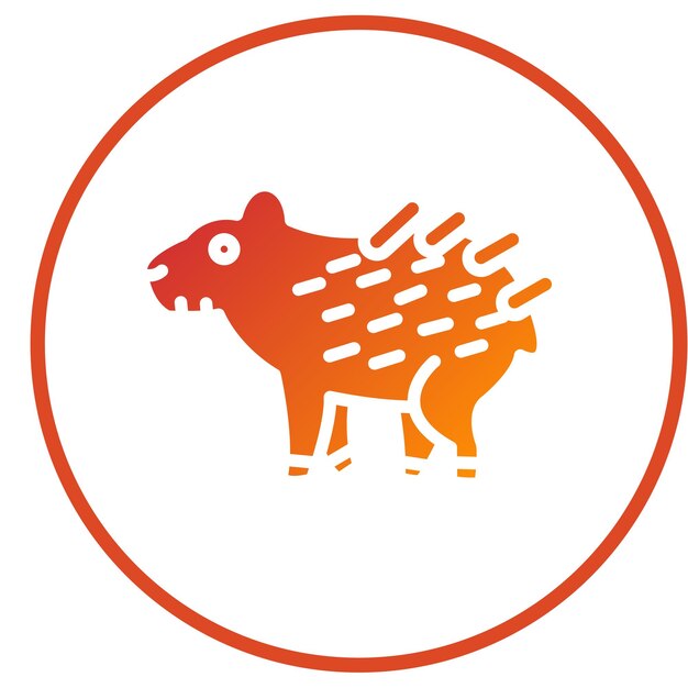 Diseño vectorial Estilo de icono de Capybara