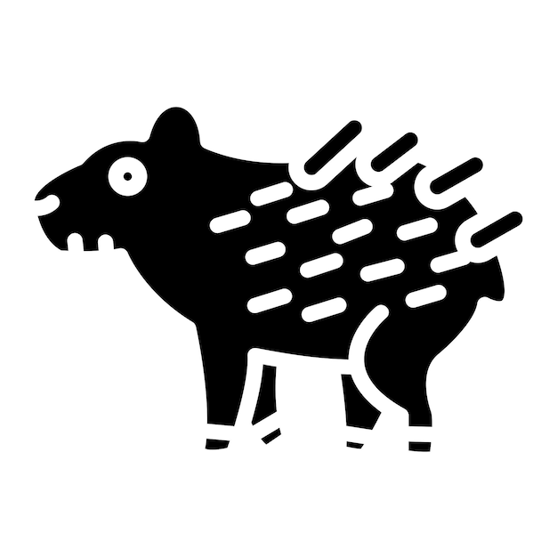 Diseño vectorial Estilo de icono de Capybara