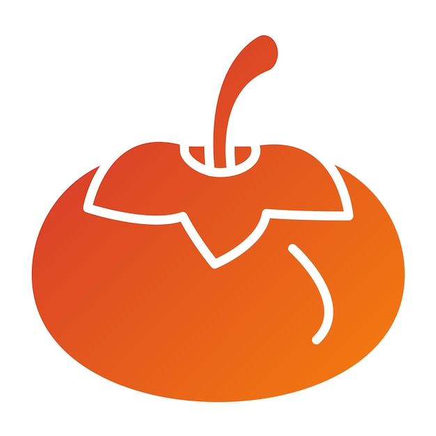 Diseño vectorial Estilo de icono de caqui