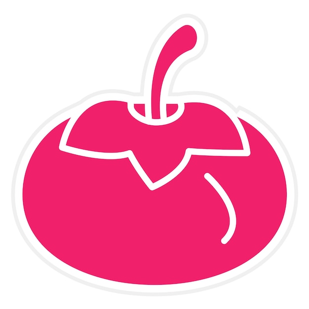 Diseño vectorial Estilo de icono de caqui