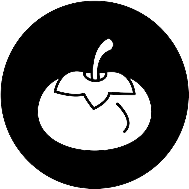 Diseño vectorial Estilo de icono de caqui