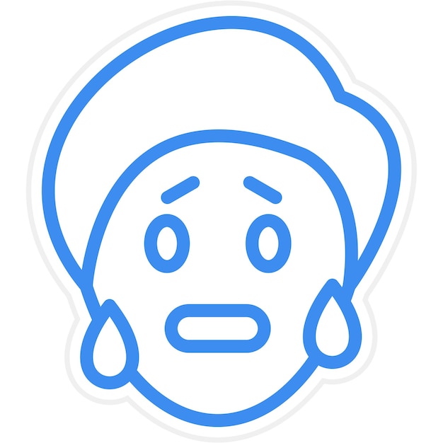 Diseño vectorial de estilo de icono de cara caliente
