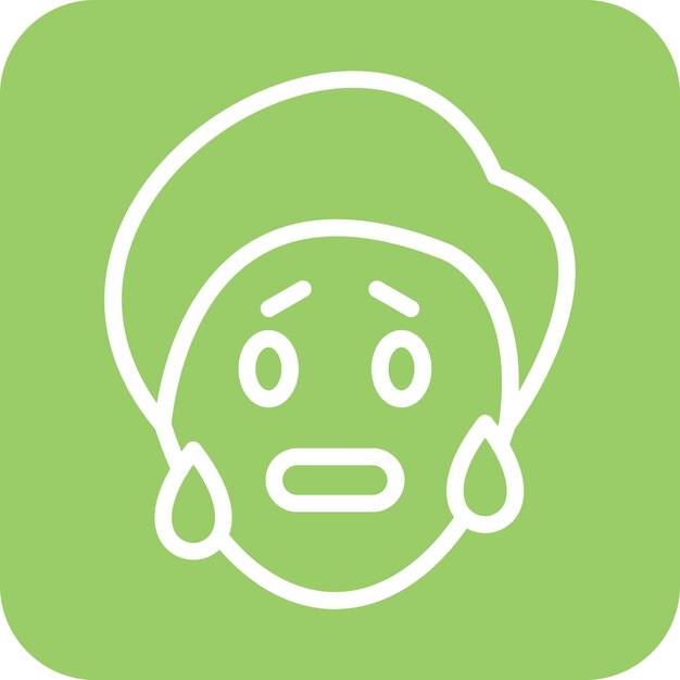Diseño vectorial de estilo de icono de cara caliente