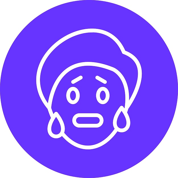 Diseño vectorial de estilo de icono de cara caliente